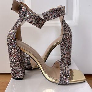 Multi Color Sparkle Heel